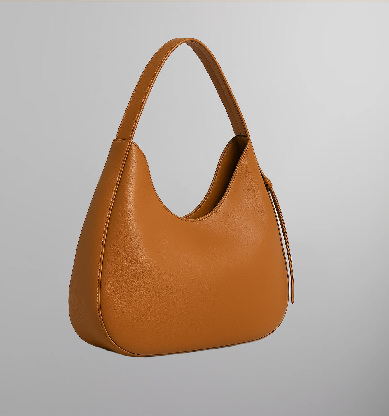 Image of Classic Tan Leather Hobo Bag