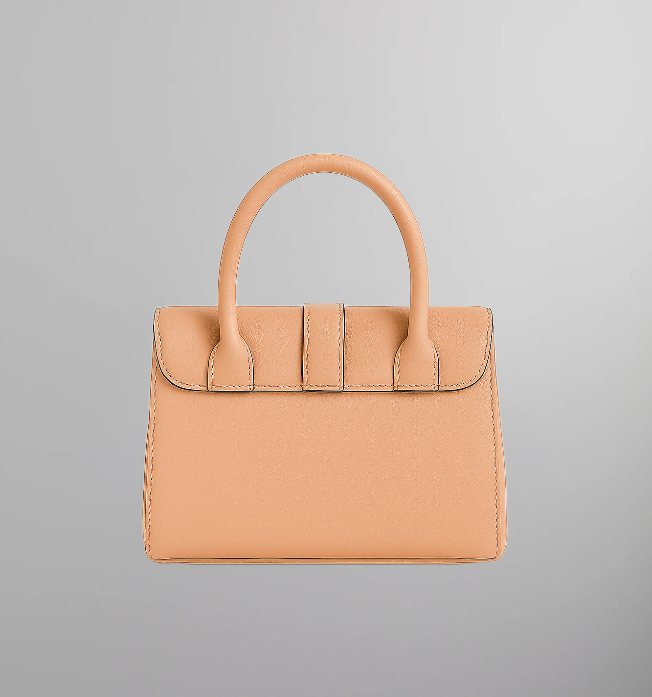 Leather Satchel with Gold Turn-Lock Closure