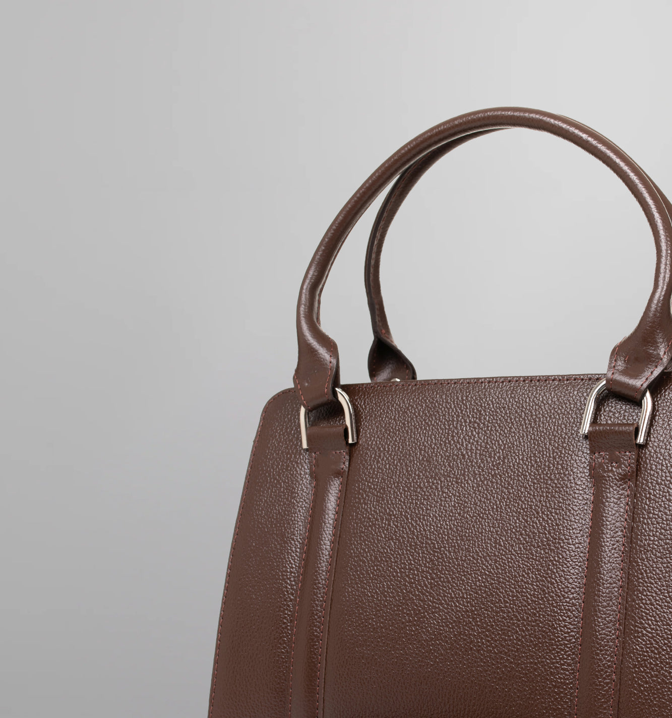 Image of Textured Leather Handbag