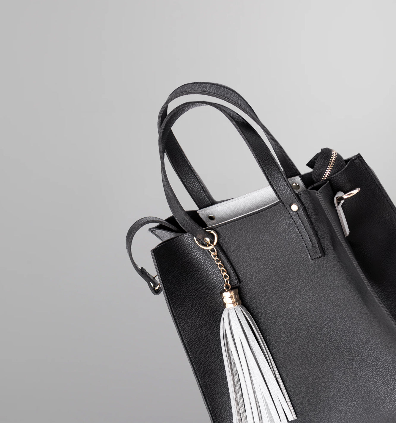 Image of Solid Handheld Bag with Belt